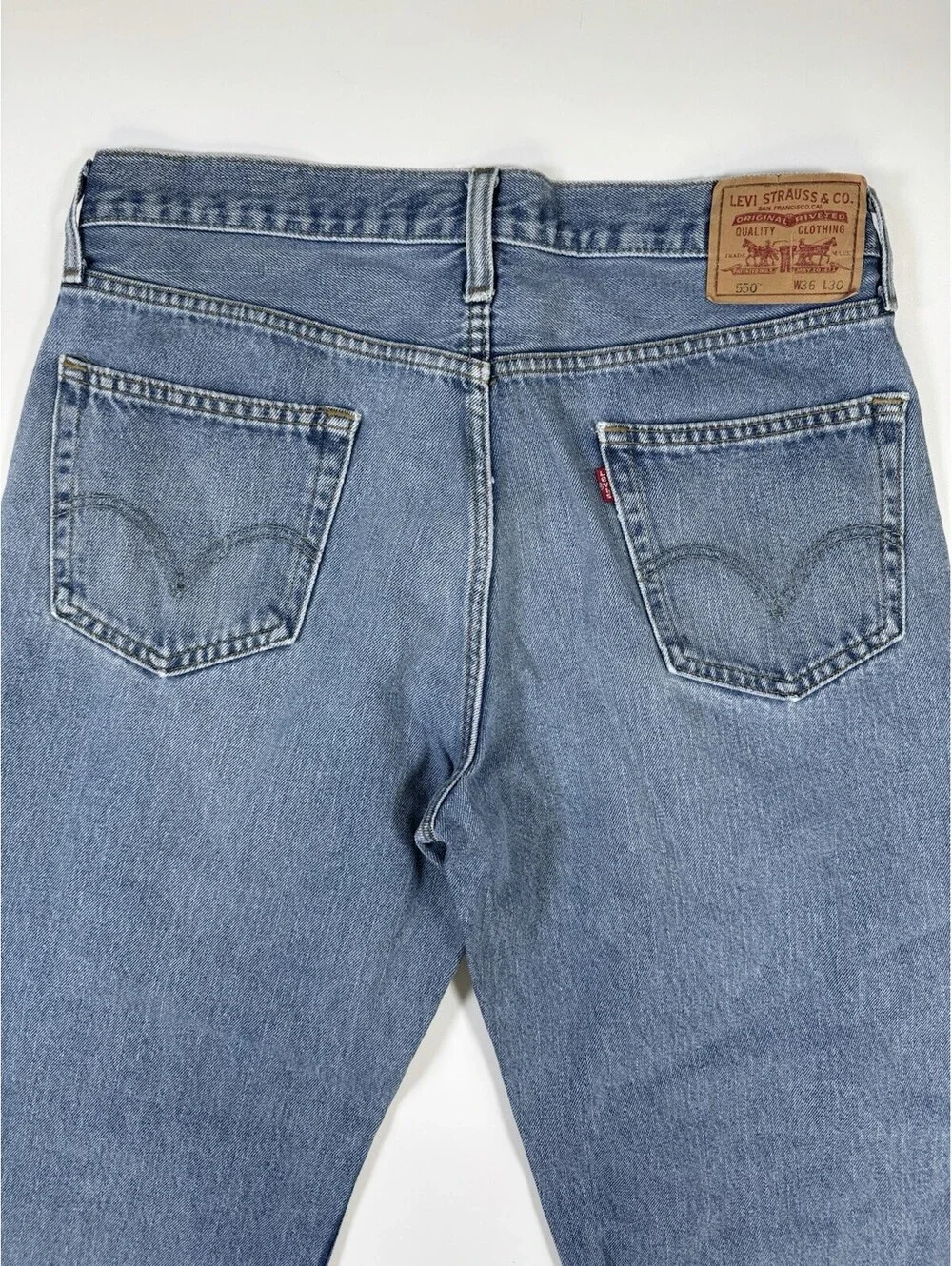 Levi’s 550 Relaxed Fit Jeans Men’s 36x30 Y2K Light Wash 100% Cotton